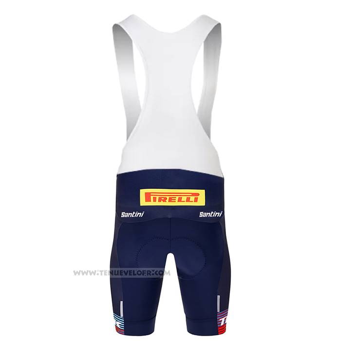 2023 Maillot Cyclisme Trek Factory Bleu Manches Courtes et Cuissard